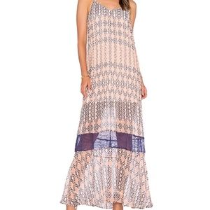 NWT BCBGeneration Maxi Dress In Navy Sea Multi
